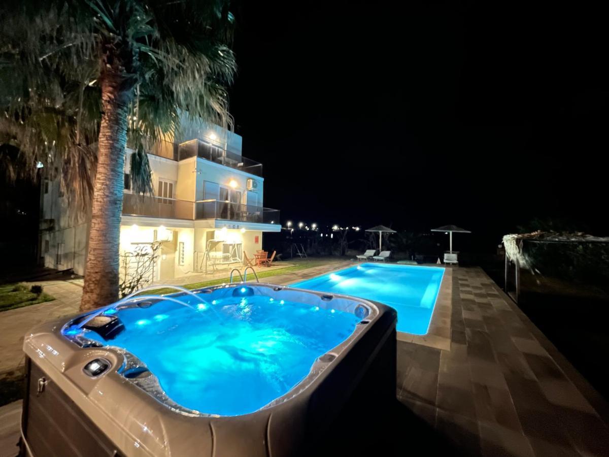 Martimi Apartments - 200M From Drapanias Beach - Pool - Hot Tub - Sauna - Bbq Kíssamos Dış mekan fotoğraf